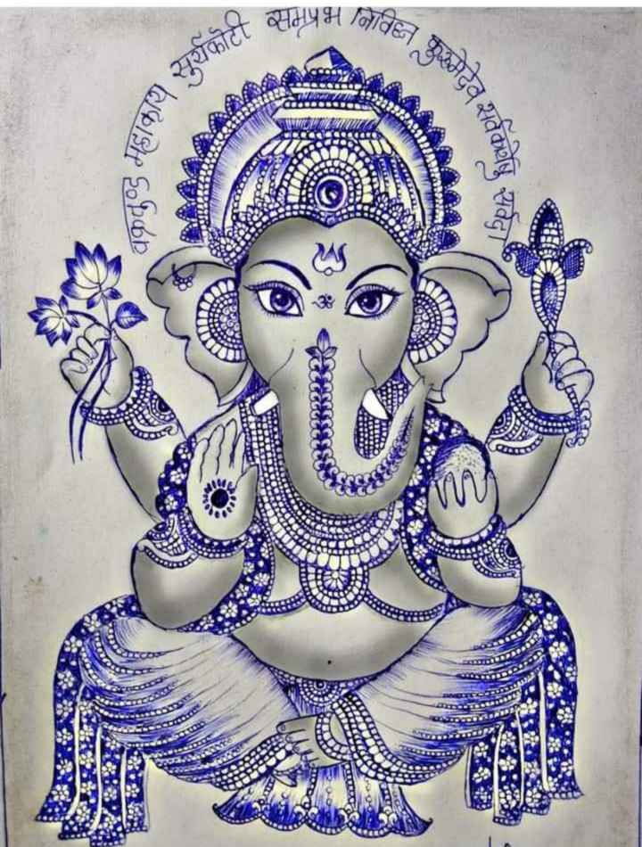 Pencil Sketch Of Shree Lord Ganesh Ji - Desi Painters-saigonsouth.com.vn